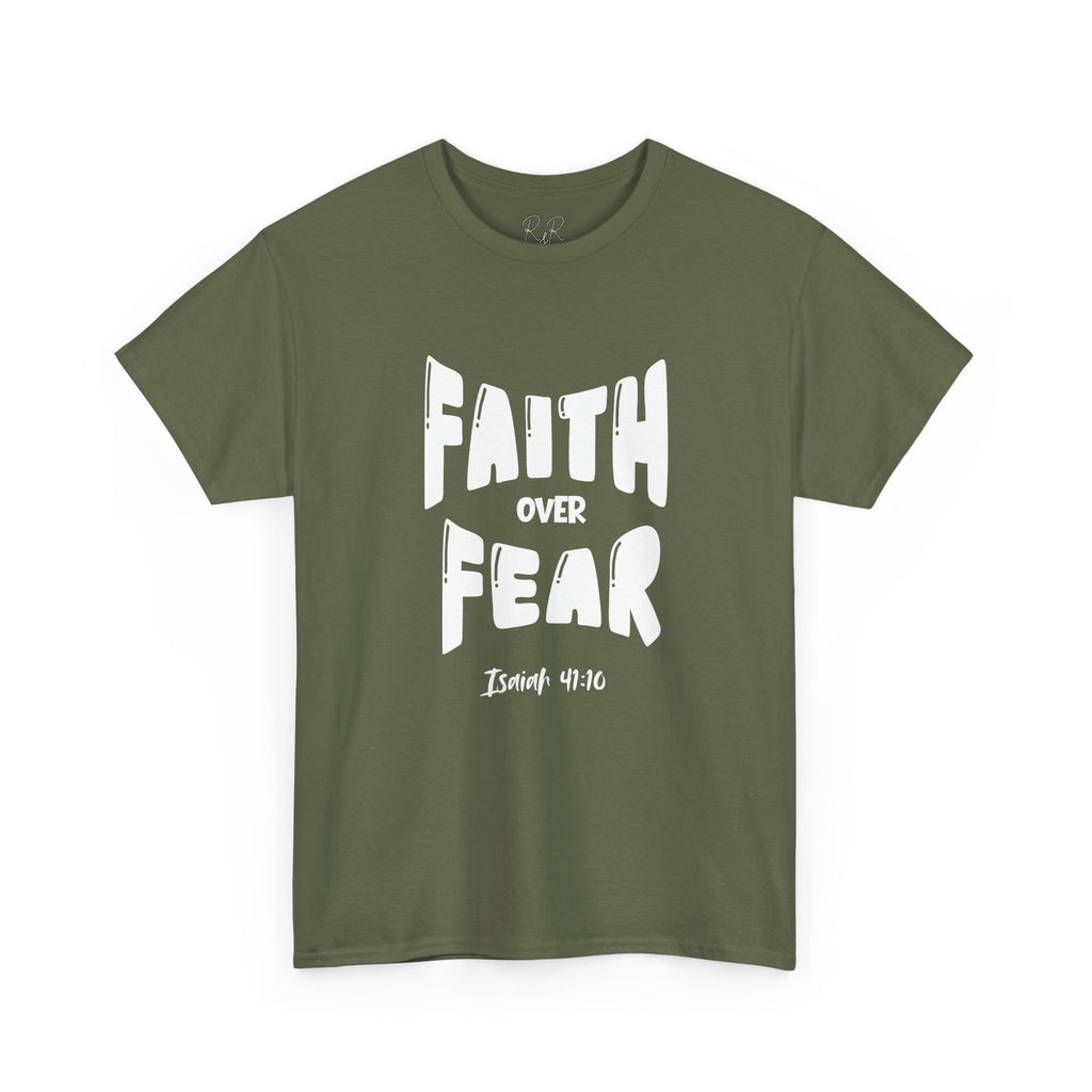 Faith Over Fear T-Shirt — Isaiah 41:10 Inspirational Christian Tee