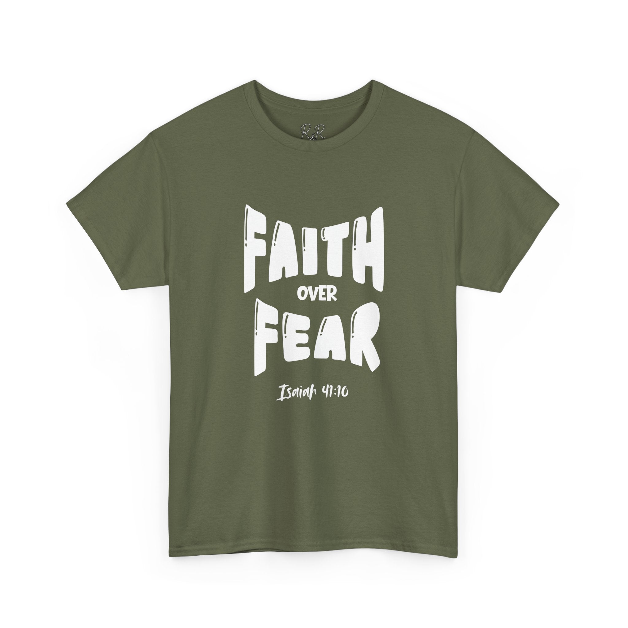 Faith Over Fear T-Shirt — Isaiah 41:10 Inspirational Christian Tee