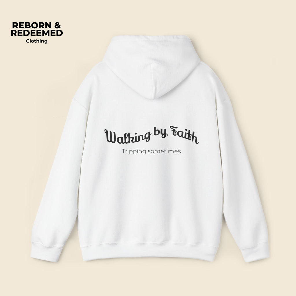 Reborn & Redeemed Hoodie – 'Walking by Faith' Inspirational Pullover