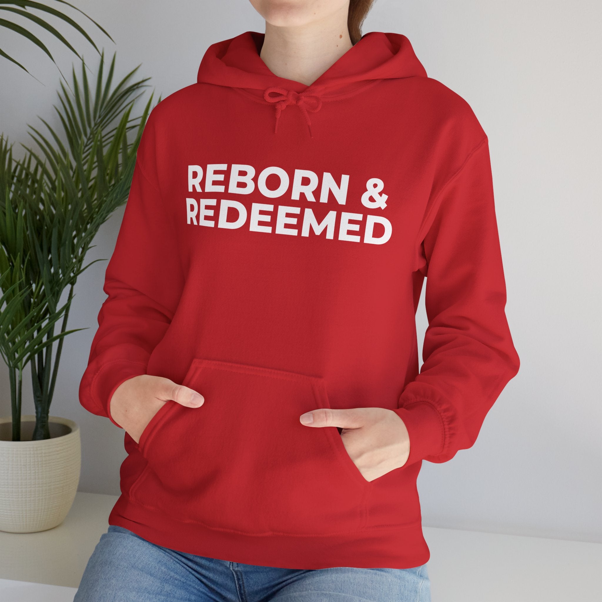 Reborn & Redeemed Hoodie – 'Walking by Faith' Inspirational Pullover
