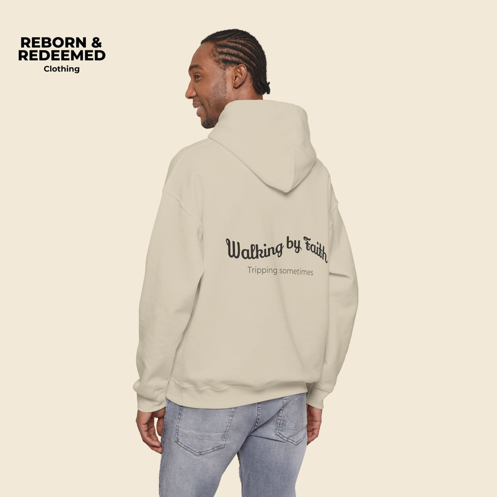 Reborn & Redeemed Hoodie – 'Walking by Faith' Inspirational Pullover