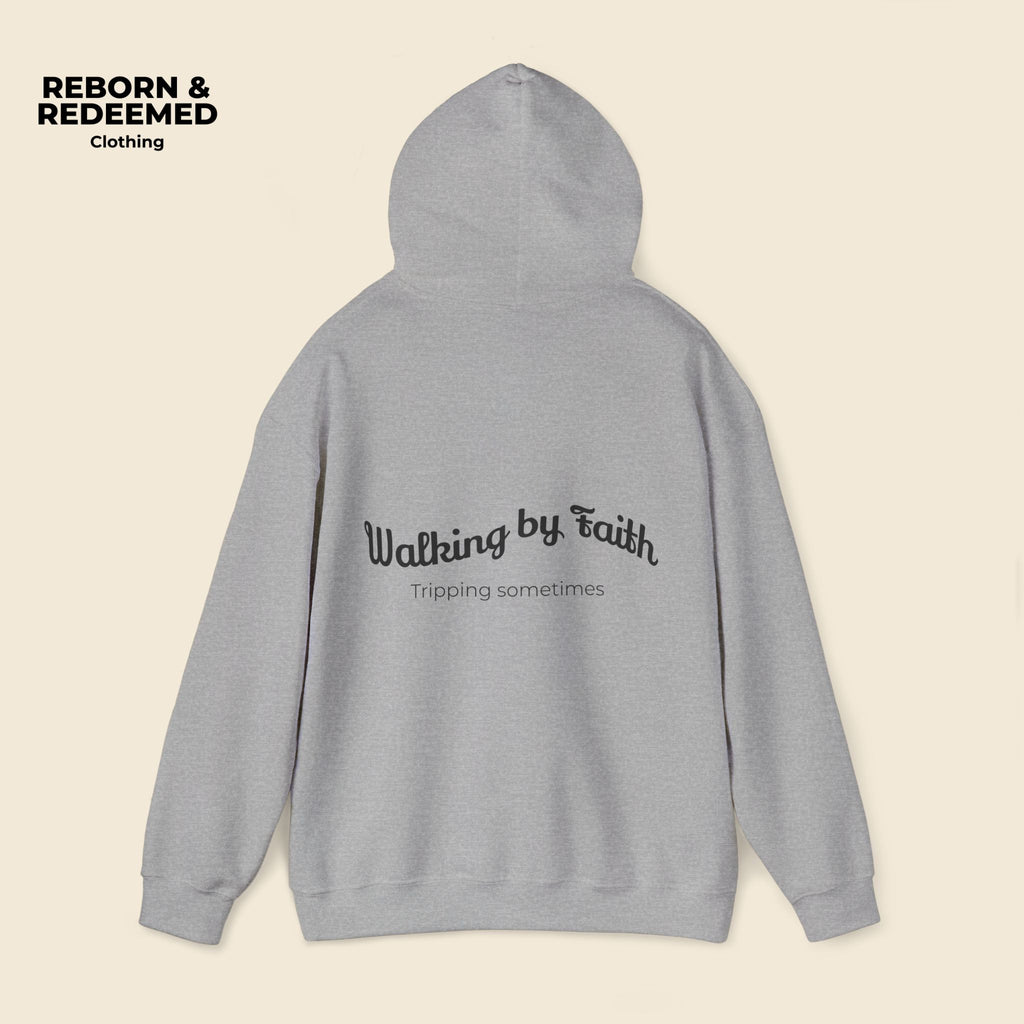 Reborn & Redeemed Hoodie – 'Walking by Faith' Inspirational Pullover