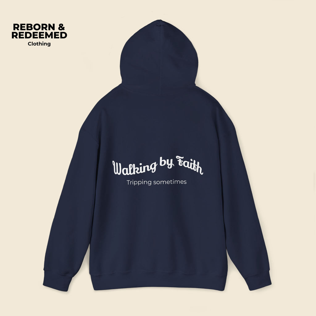 Reborn & Redeemed Hoodie – 'Walking by Faith' Inspirational Pullover