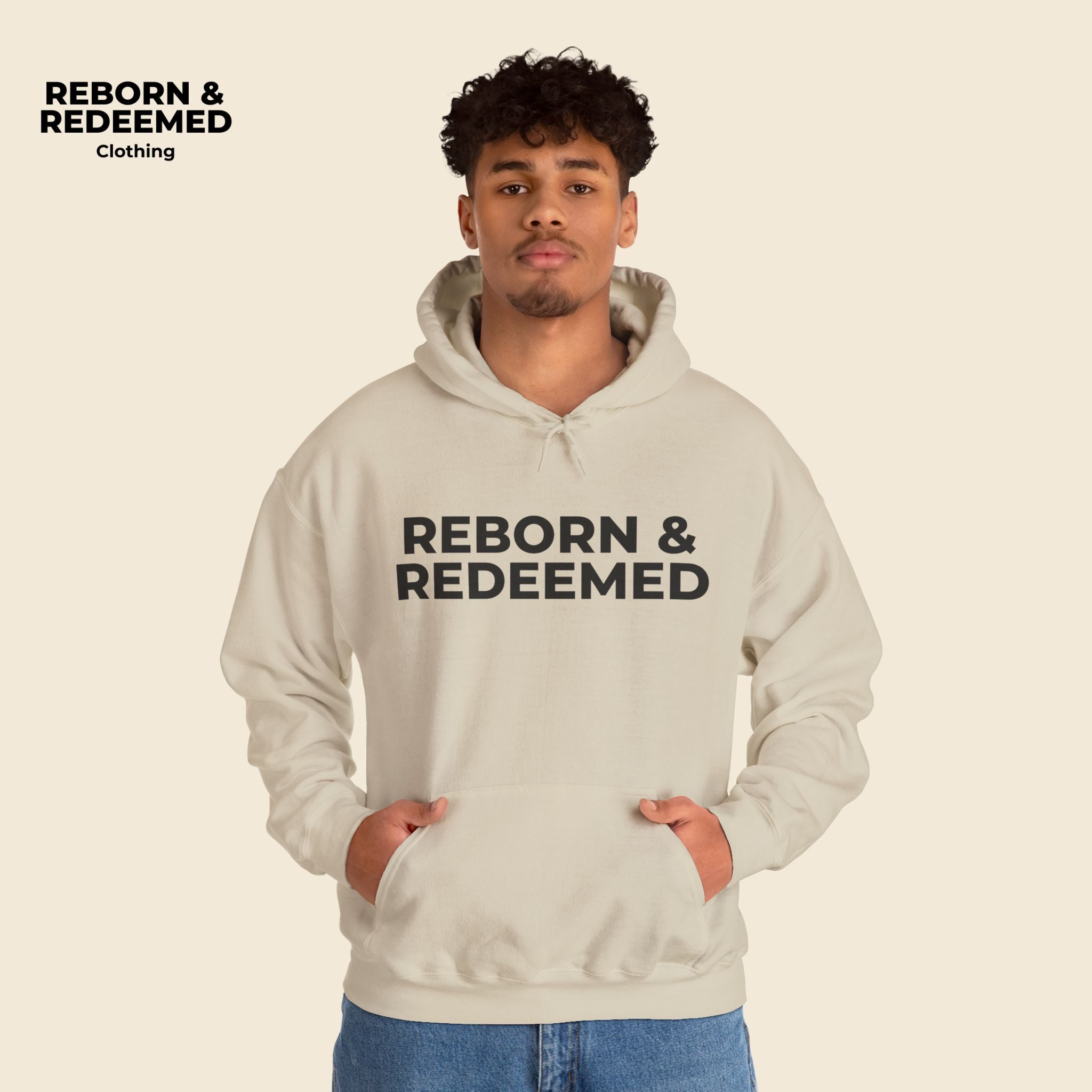 Reborn & Redeemed Hoodie — "God's Handiwork" Ephesians 2:10 Christian Hooded Sweatshirt