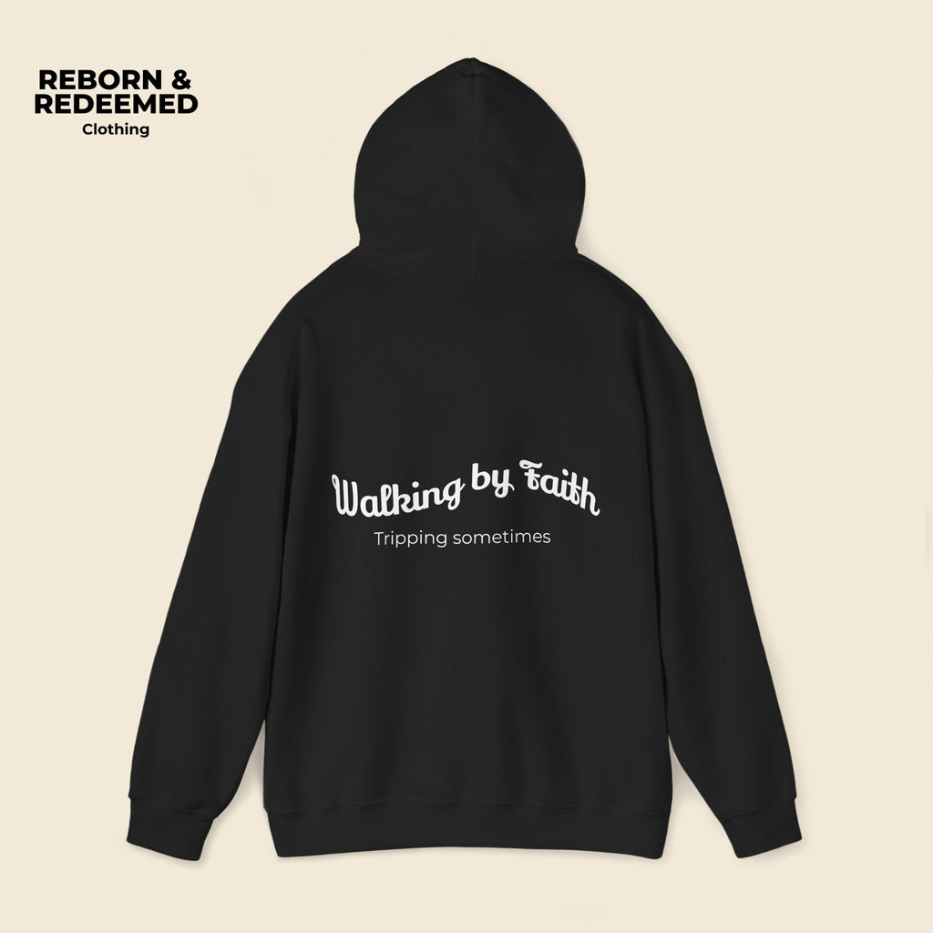 Reborn & Redeemed Hoodie – 'Walking by Faith' Inspirational Pullover