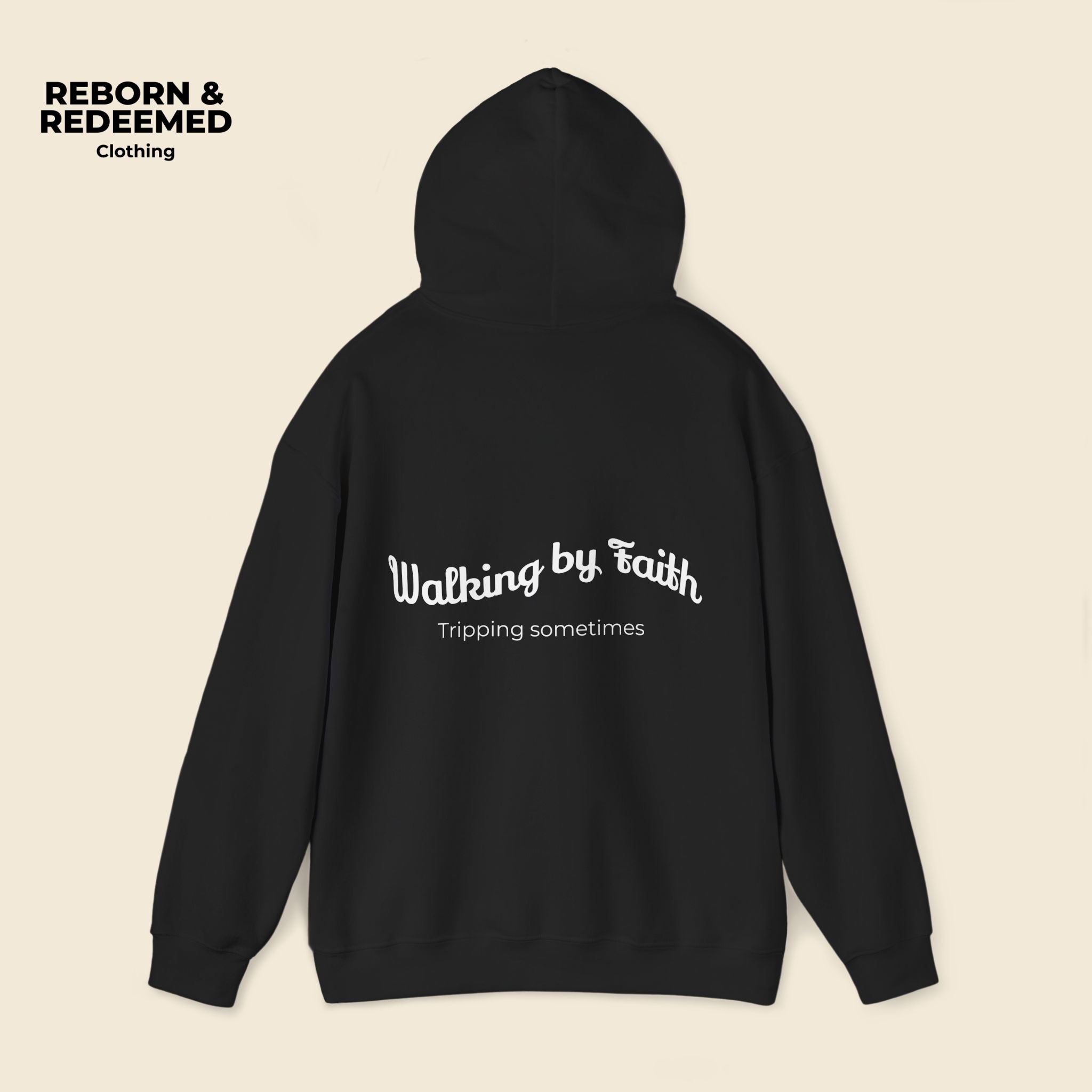 Reborn & Redeemed Hoodie – 'Walking by Faith' Inspirational Pullover