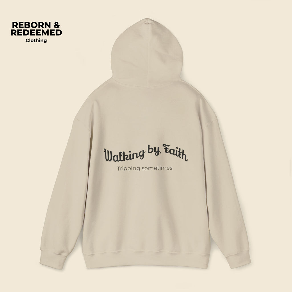 Reborn & Redeemed Hoodie – 'Walking by Faith' Inspirational Pullover