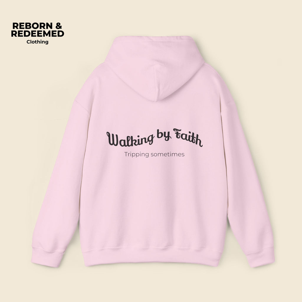 Reborn & Redeemed Hoodie – 'Walking by Faith' Inspirational Pullover