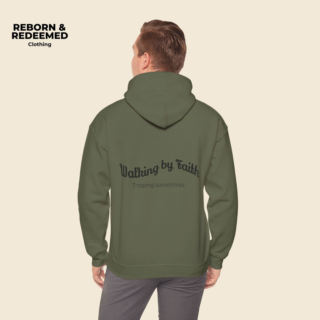 Reborn & Redeemed Hoodie – 'Walking by Faith' Inspirational Pullover