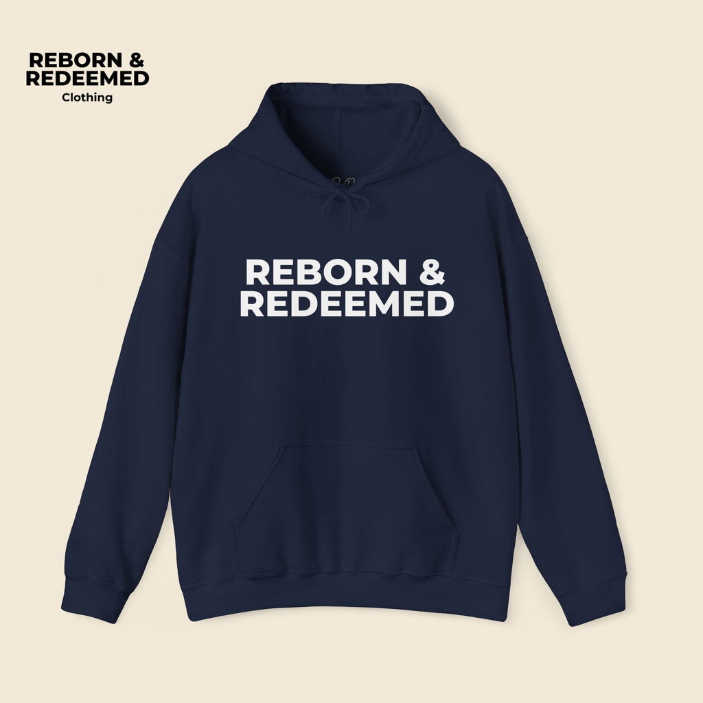 Reborn & Redeemed Hoodie — "My Lifeguard Walks on Water" Christian Faith Pullover