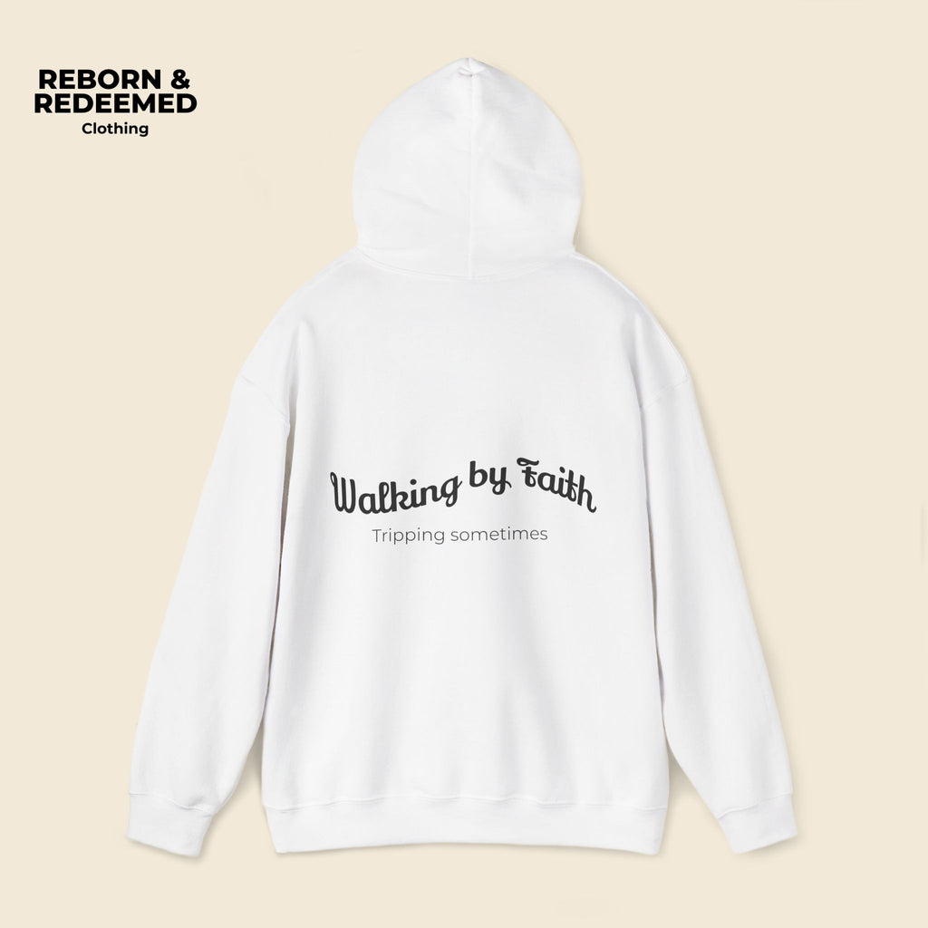 Reborn & Redeemed Hoodie – 'Walking by Faith' Inspirational Pullover