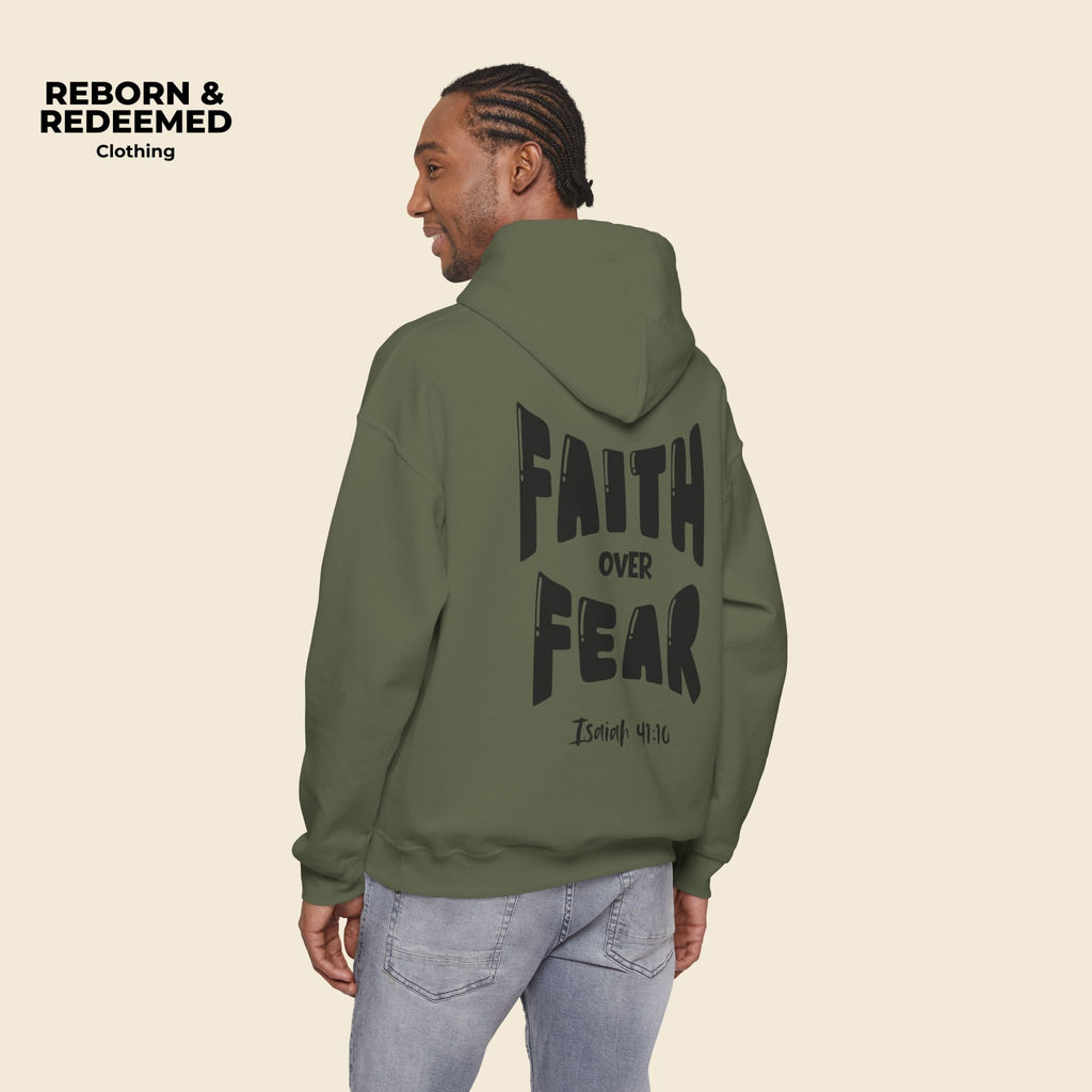 Reborn & Redeemed - "Faith Over Fear Hoodie"  (Isaiah 41:10)