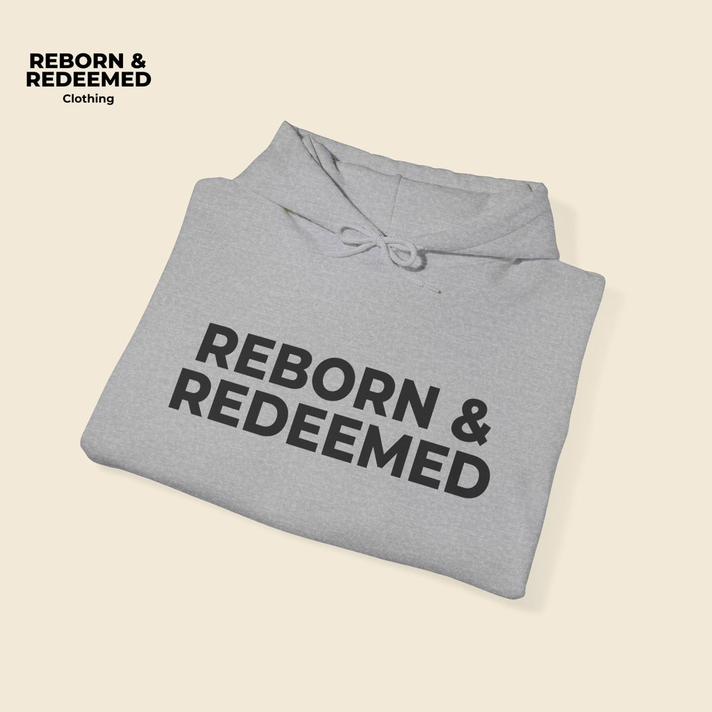 Reborn & Redeemed Hoodie — 'Jesus Saves, I Spend Wisely' Christian Faith Pullover