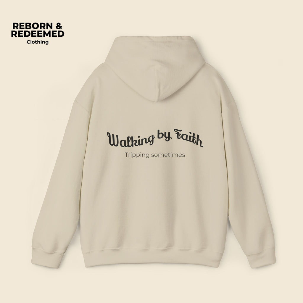 Reborn & Redeemed Hoodie – 'Walking by Faith' Inspirational Pullover