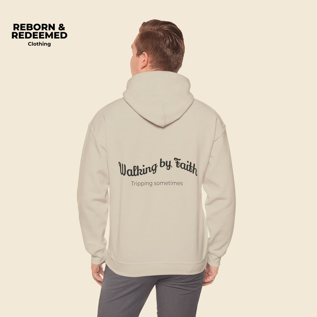 Reborn & Redeemed Hoodie – 'Walking by Faith' Inspirational Pullover