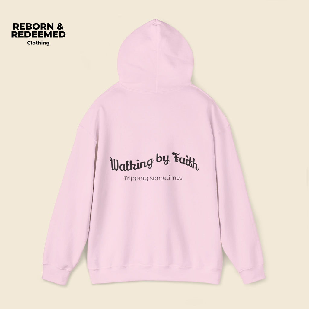 Reborn & Redeemed Hoodie – 'Walking by Faith' Inspirational Pullover