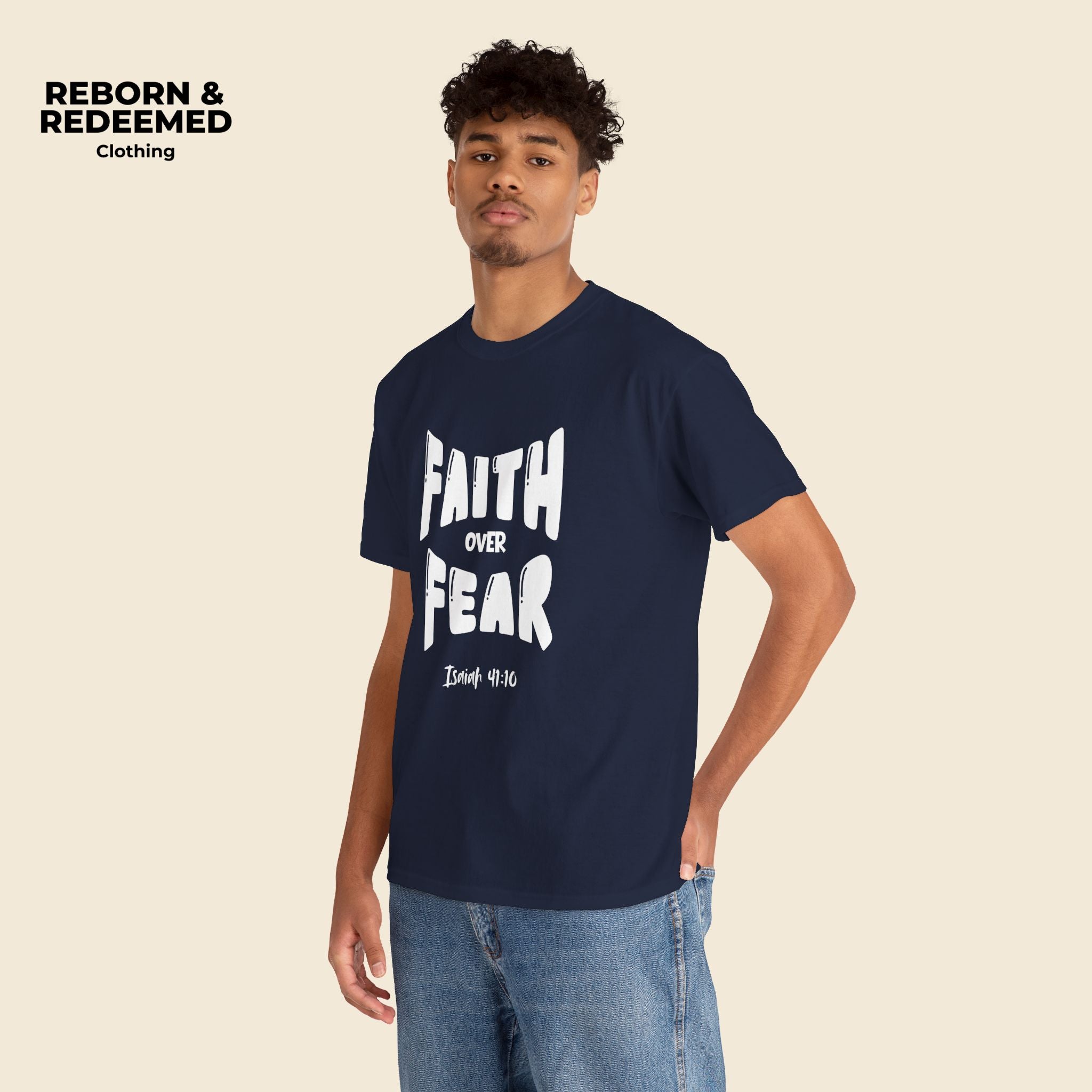 Faith Over Fear T-Shirt — Isaiah 41:10 Inspirational Christian Tee