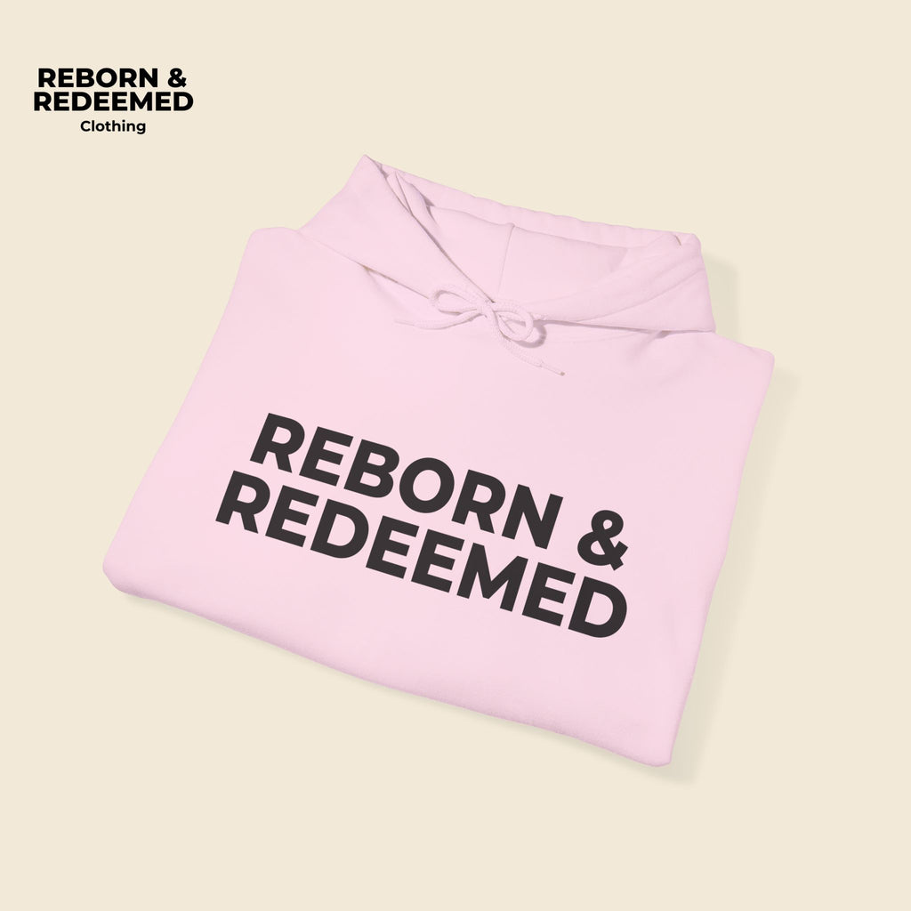 Reborn & Redeemed Hoodie — 'Jesus Saves, I Spend Wisely' Christian Faith Pullover