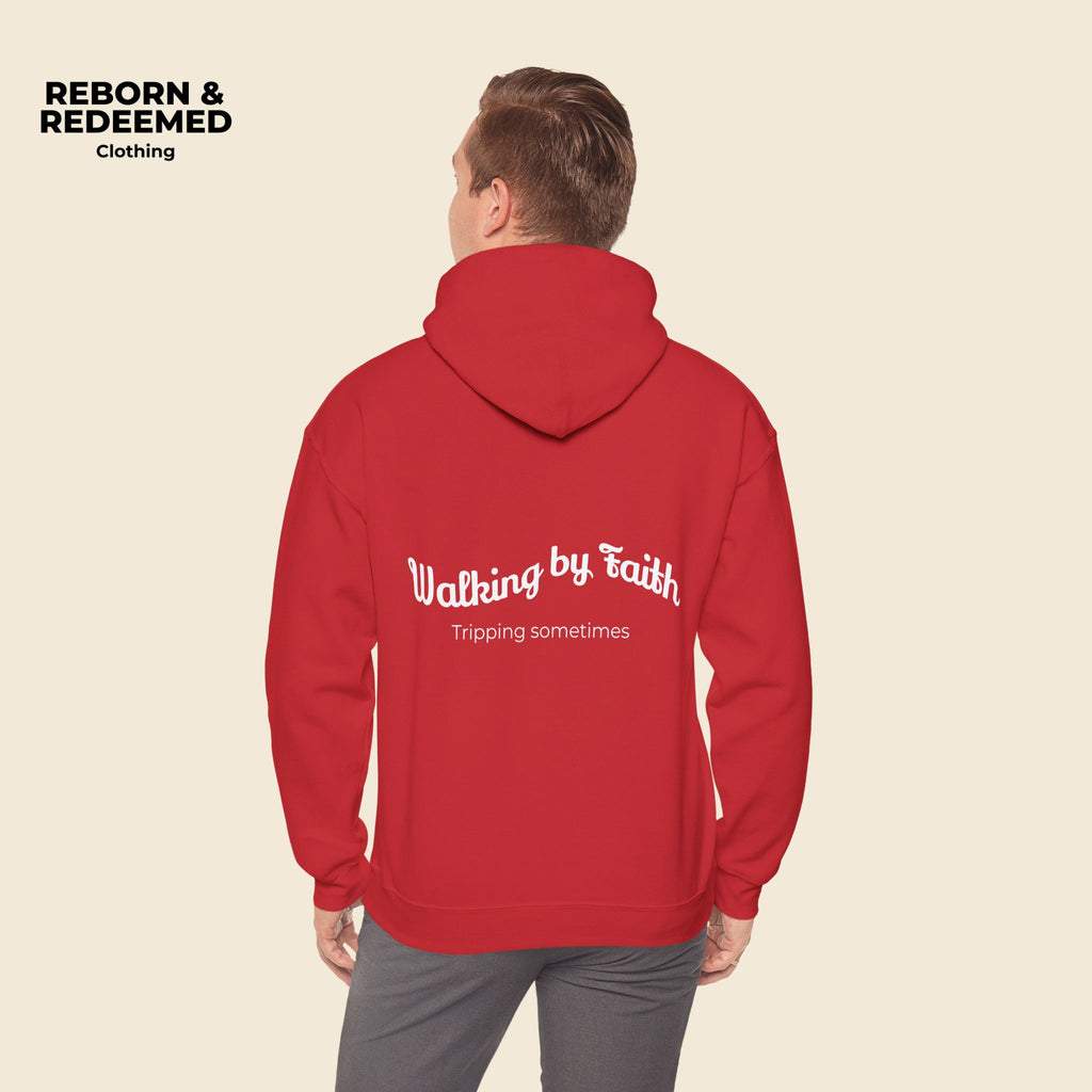 Reborn & Redeemed Hoodie – 'Walking by Faith' Inspirational Pullover