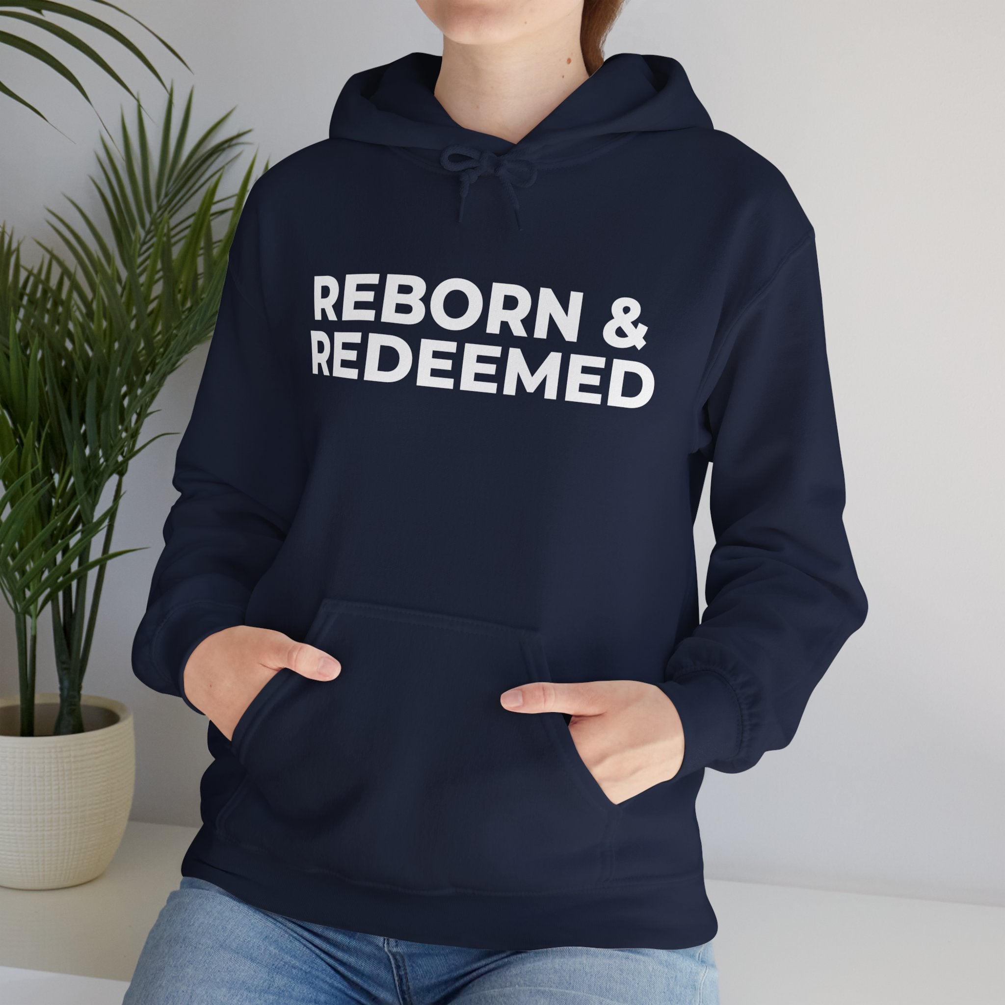 Reborn & Redeemed Hoodie — "God's Handiwork" Ephesians 2:10 Christian Hooded Sweatshirt