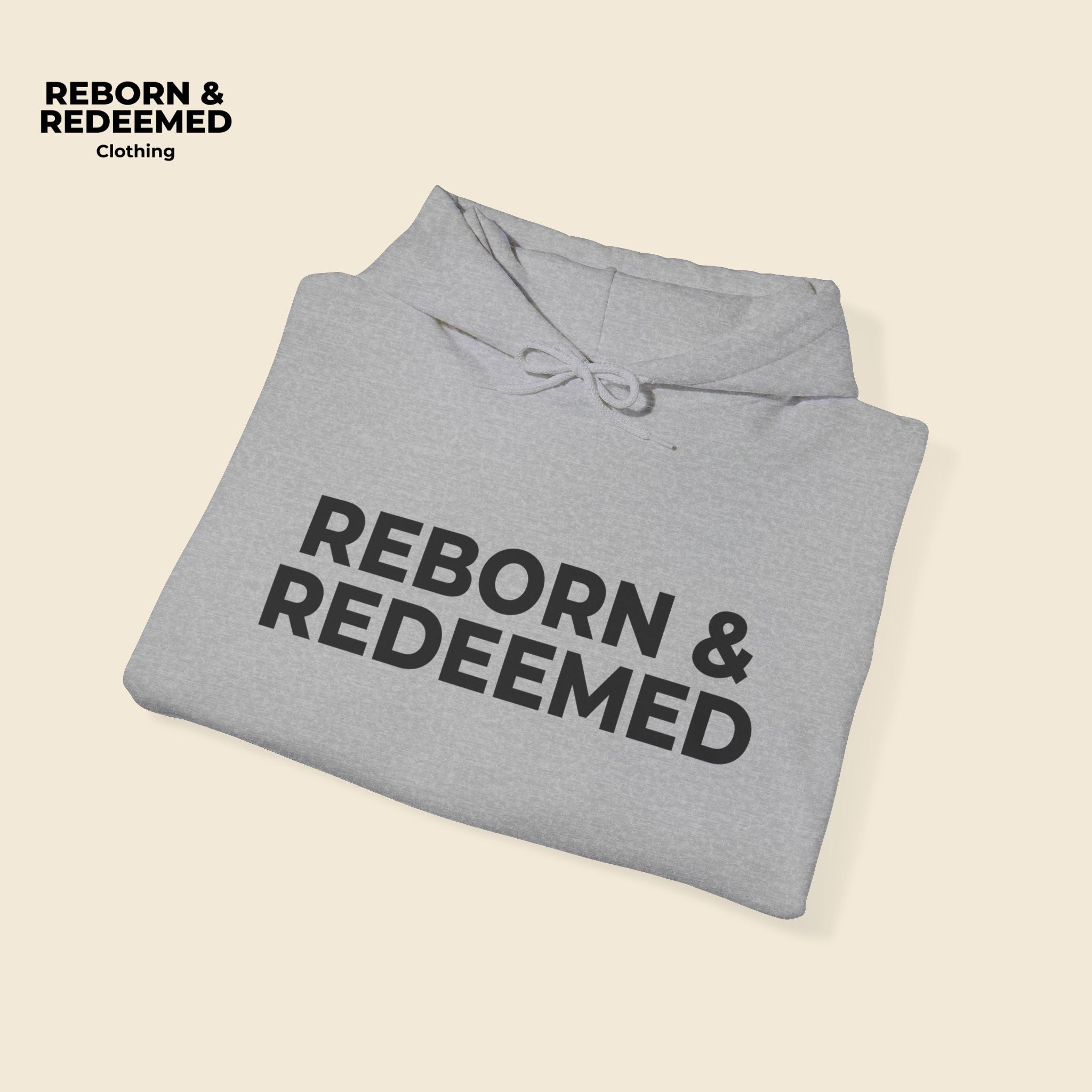 Reborn & Redeemed Hoodie — "My Lifeguard Walks on Water" Christian Faith Pullover