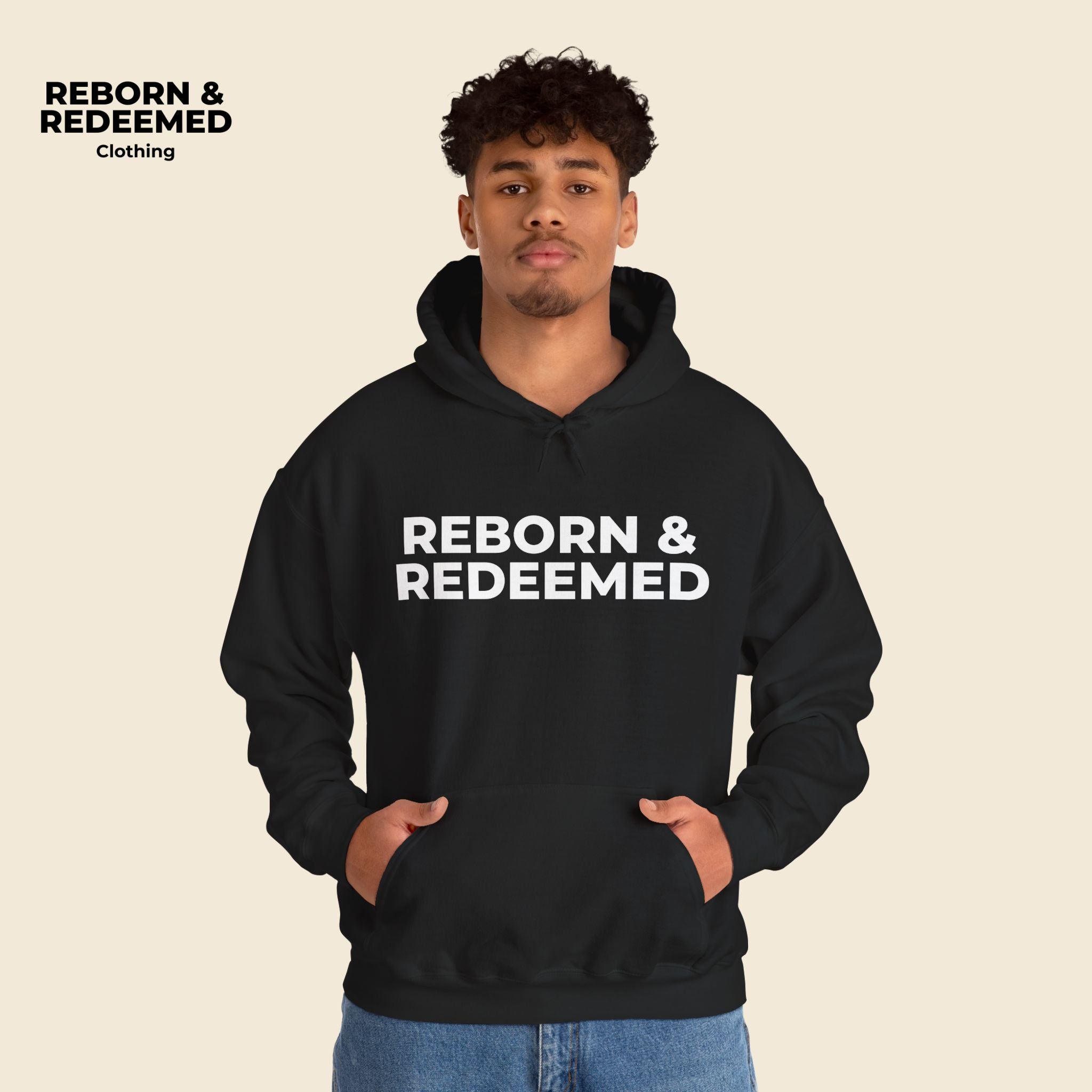 Reborn & Redeemed Hoodie — "My Lifeguard Walks on Water" Christian Faith Pullover
