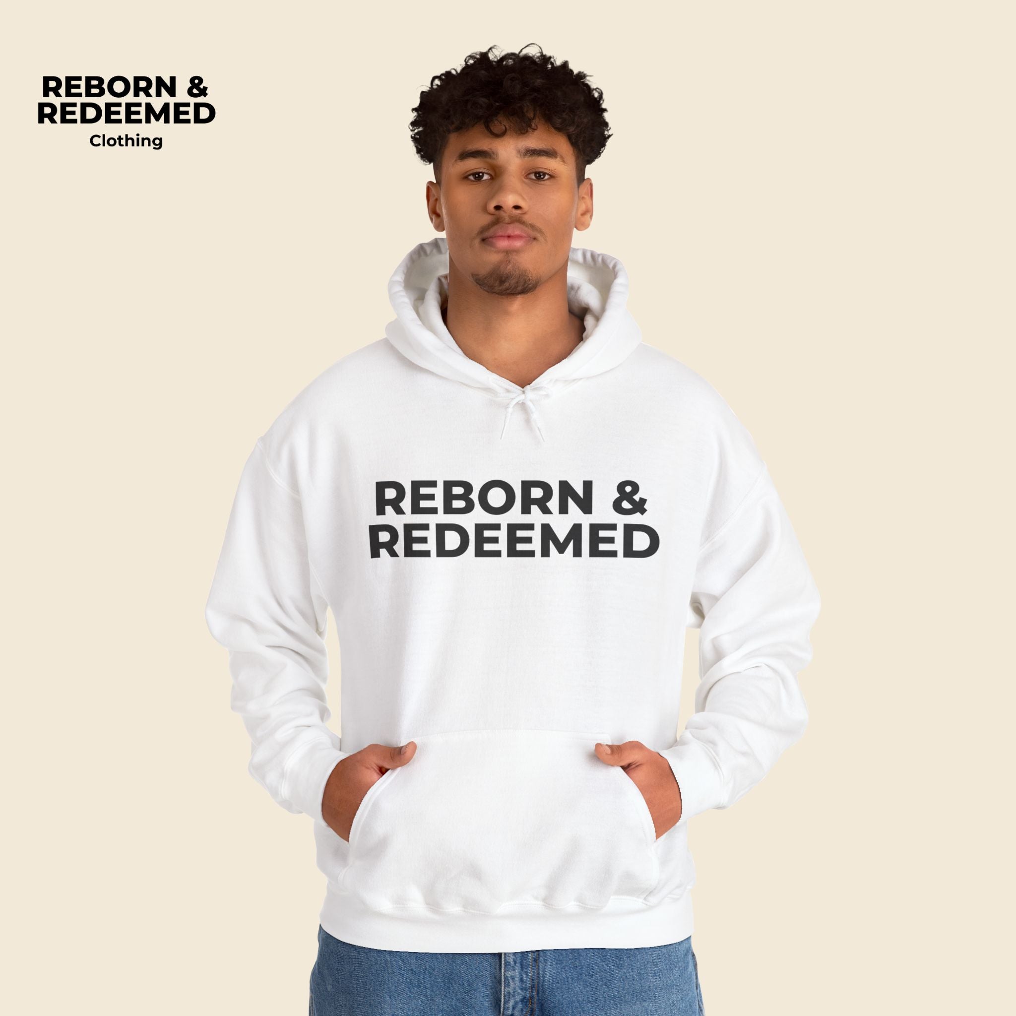 Reborn & Redeemed Hoodie — "God's Handiwork" Ephesians 2:10 Christian Hooded Sweatshirt