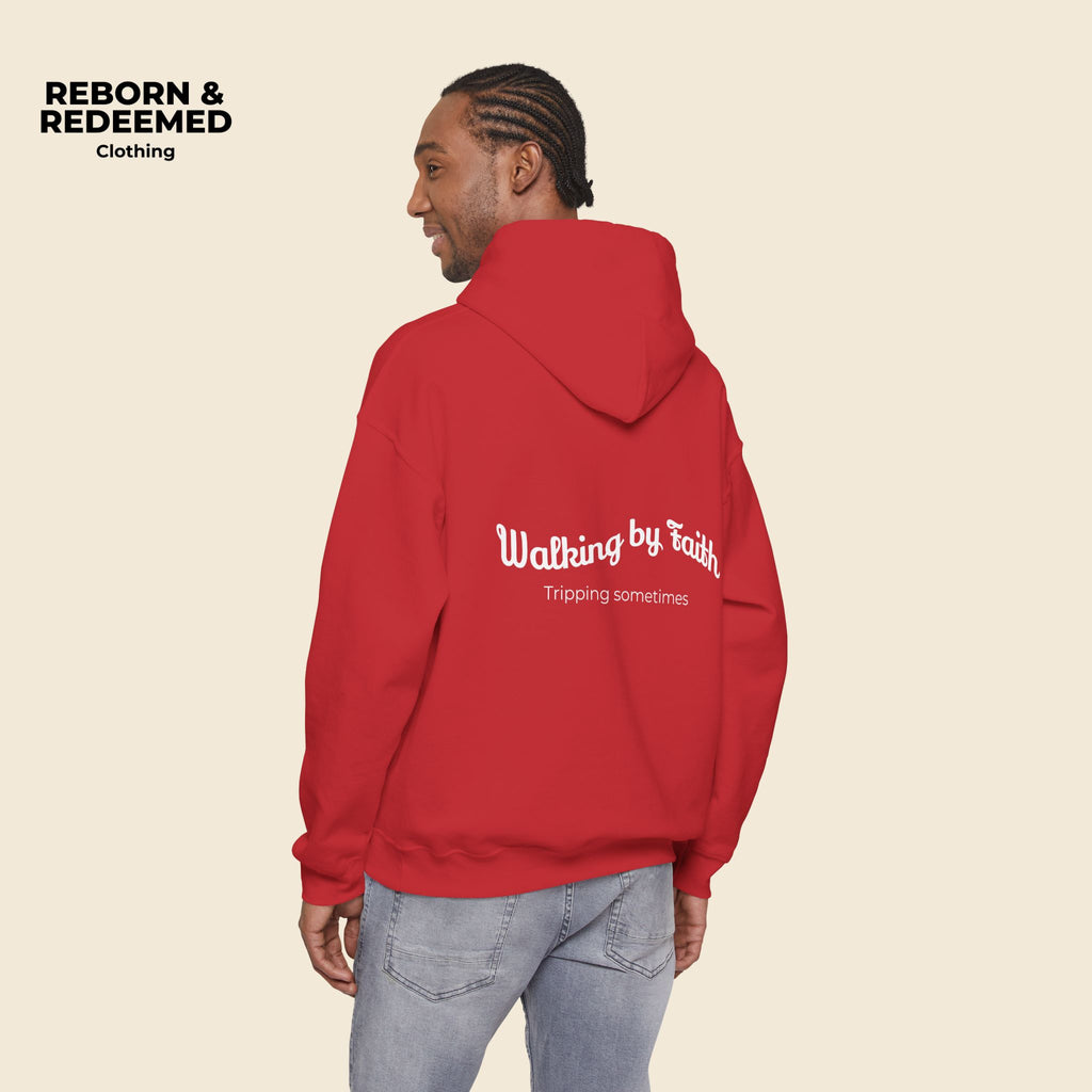 Reborn & Redeemed Hoodie – 'Walking by Faith' Inspirational Pullover